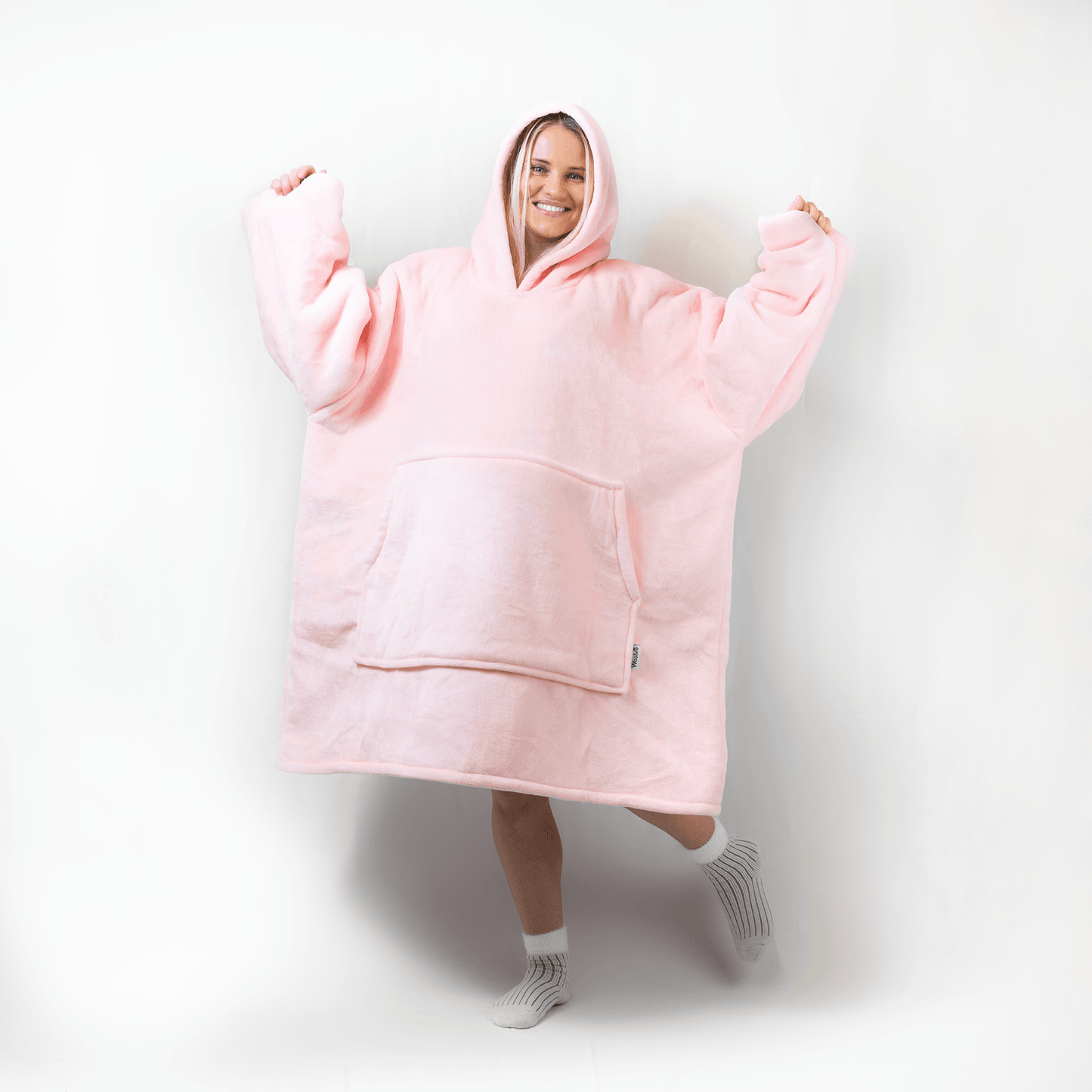 Pink Hoodie Blanket The Wooliee
