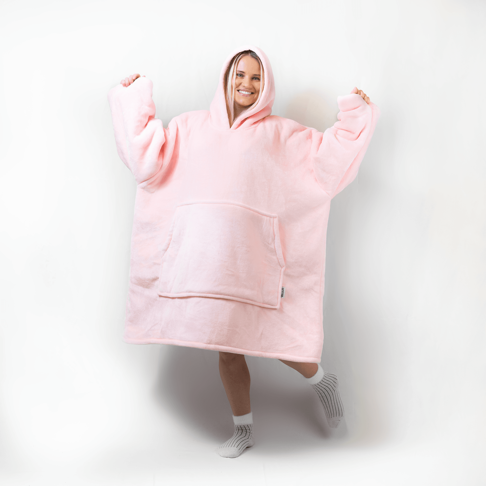 Pink Hoodie Blanket The Wooliee